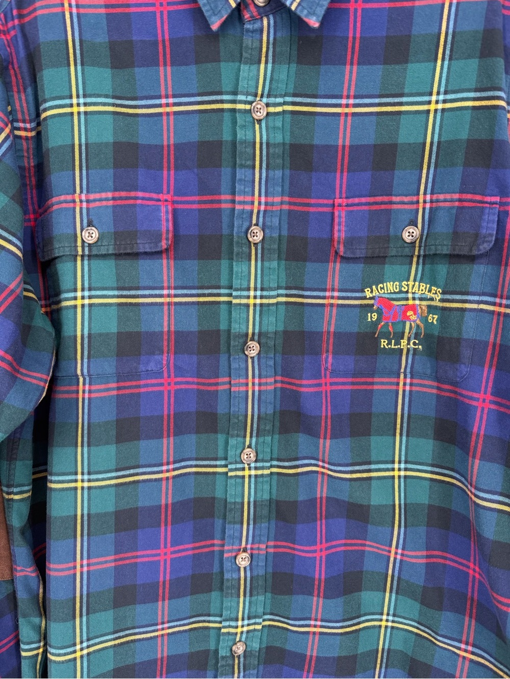 Polo Ralph Lauren Plaid Flannel Shirt XL Classic Fit Equestrian Preppy Button Up - Picture 4 of 13